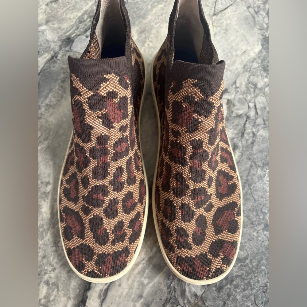 Rothy’s the Chelsea wildcat leopard print ankle boots (10)
